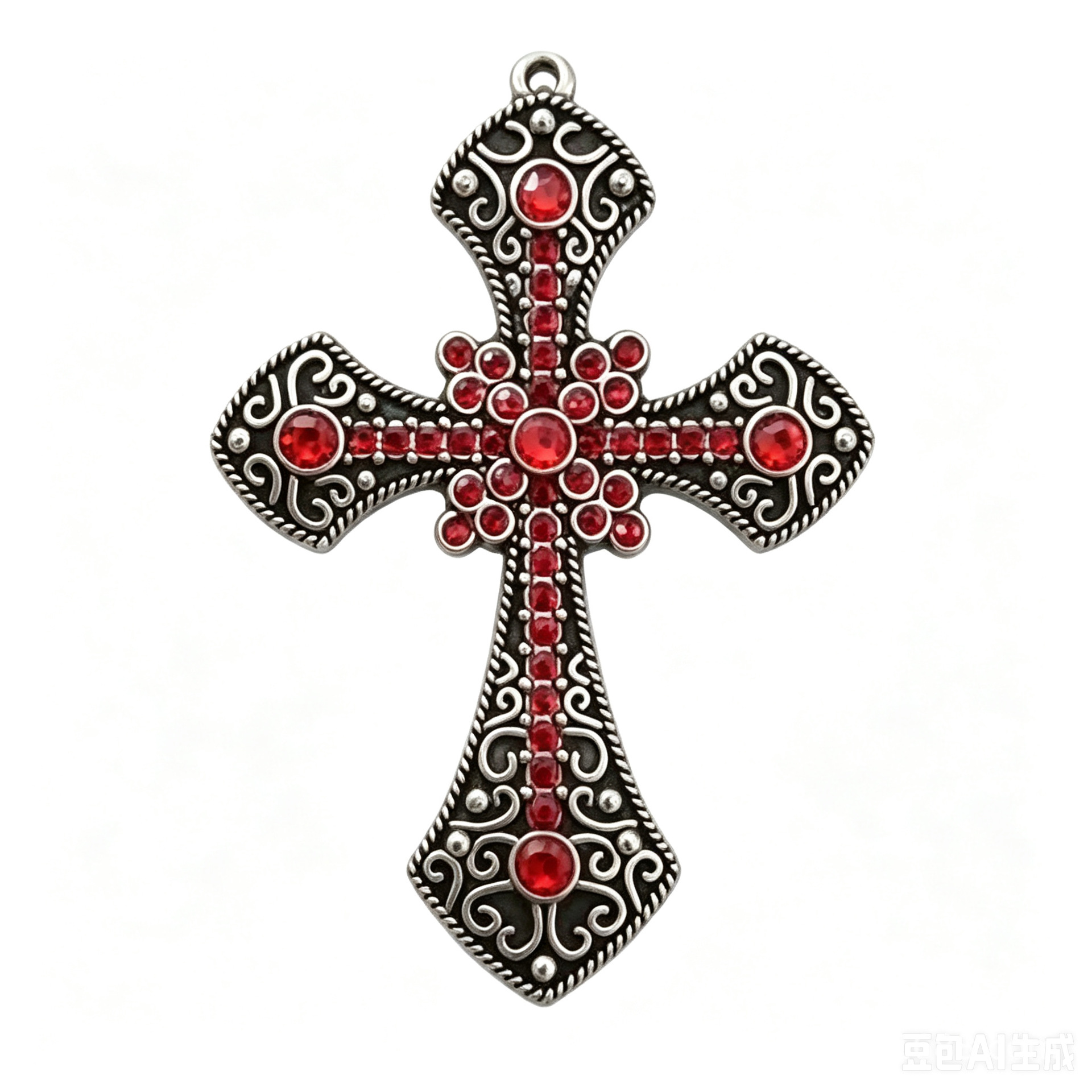 Alloy Material multiple styles 55 CM Gothic Skeleton Cross Pendant Necklace