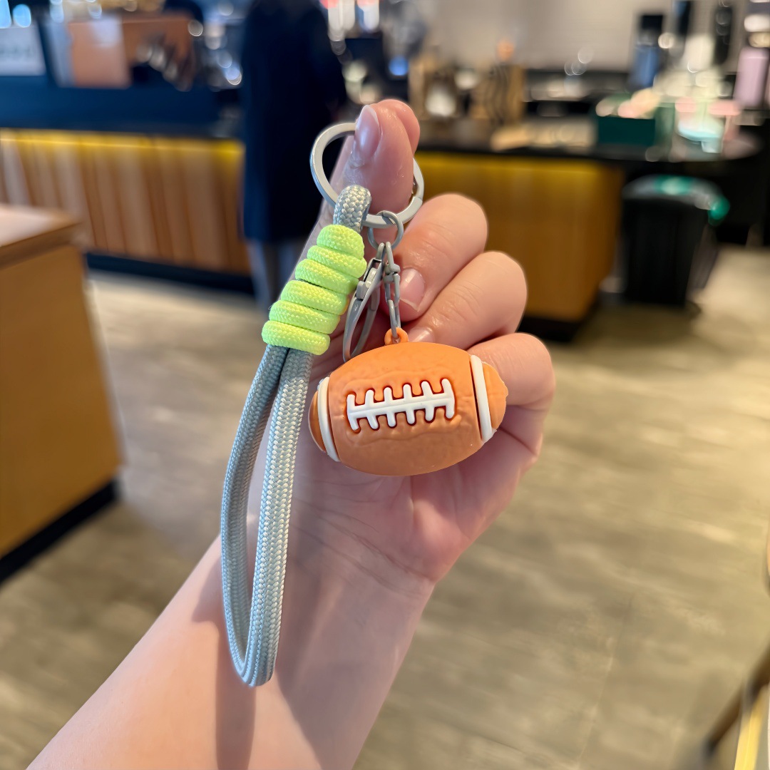 Synthetic resin plastic Eco-friendly PVC multiple Tennis baseball badminton Keychains