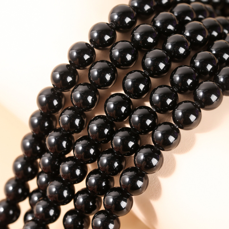 Multiple Sizes Single Circle Obsidian Natural Crystal Bracelet