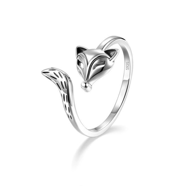 S925 Open ring Thai Silver Unisex Fox Ring