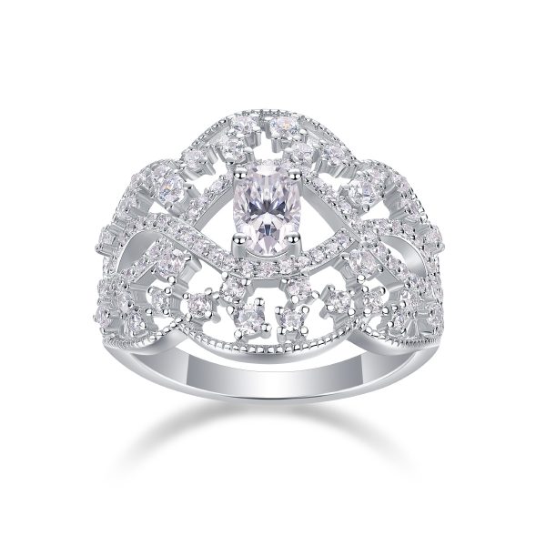 S925 Silver 1-carat zircon Moonlight Waltz Ring 