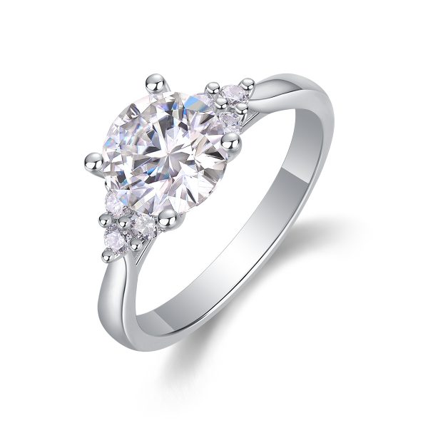  S925 Silver 1-carat Galaxy Light – A Wedding zircon Ring 