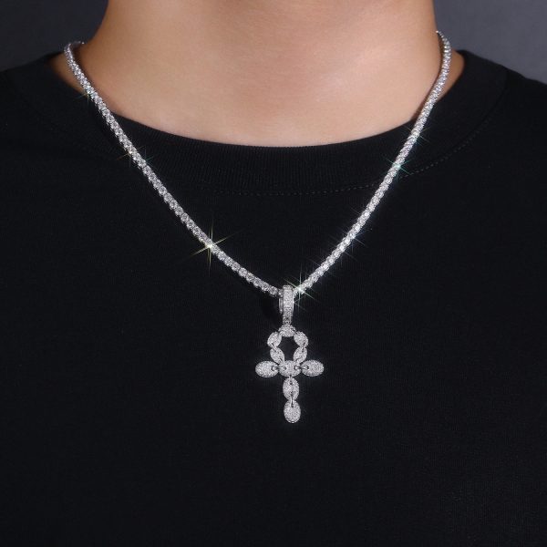 S925 Silver pigeon egg Cross Set new style pendent