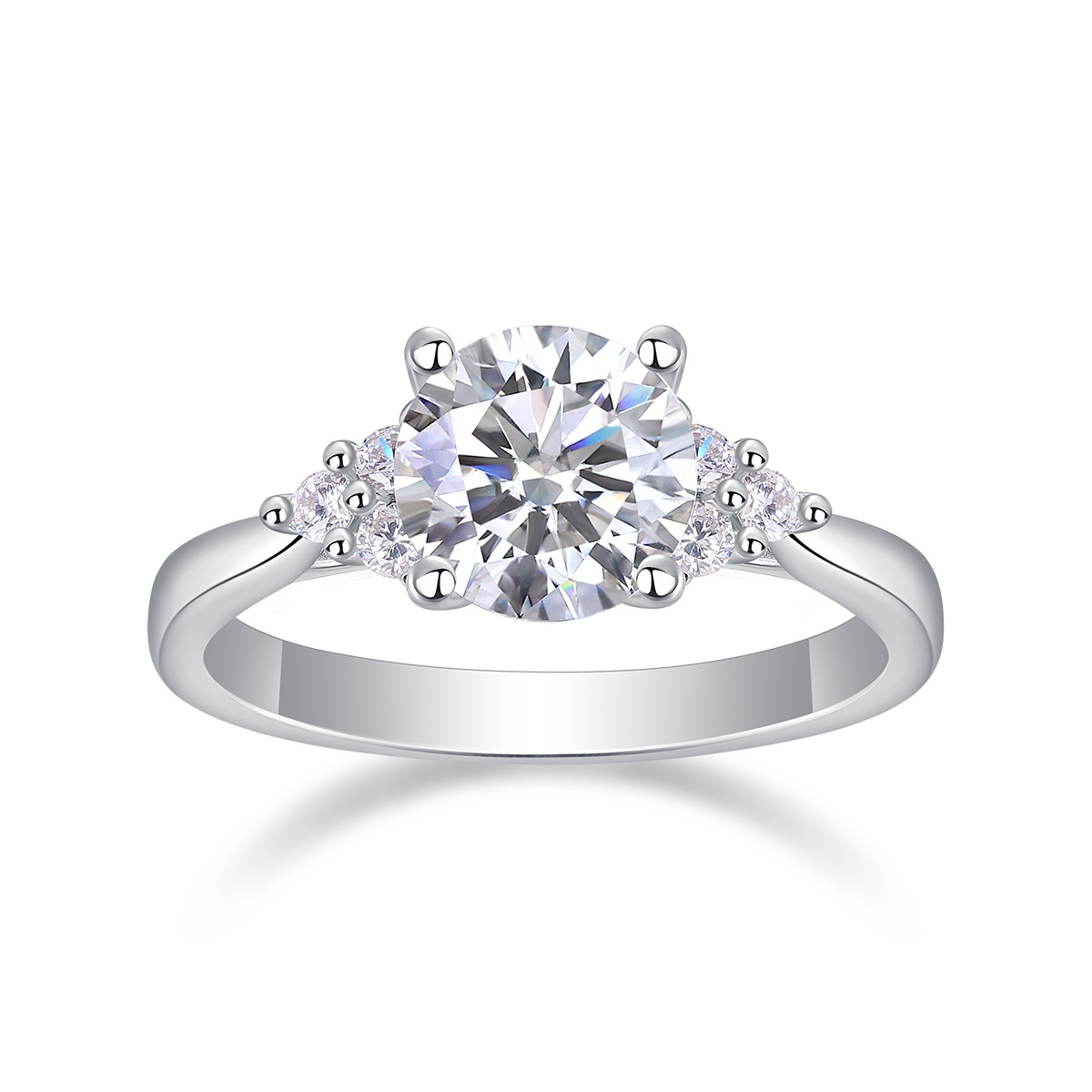  S925 Silver 1-carat Galaxy Light – A Wedding zircon Ring 