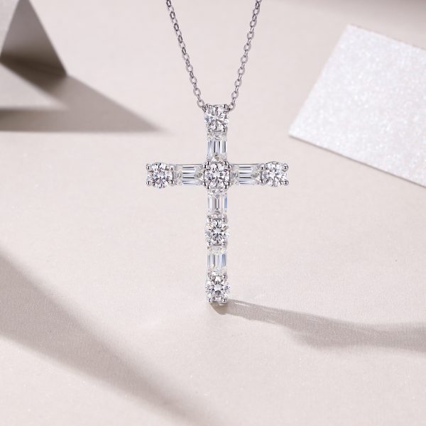  S925 Silver The Light Of Faith Necklace Pendant Set