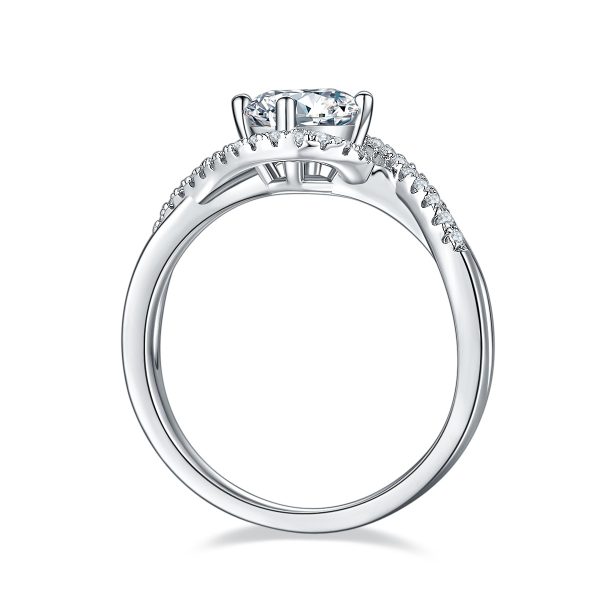 S925 Silver 1-carat Light luxury zircon Ring 