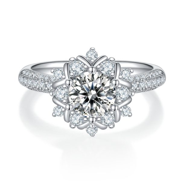 S925 Silver 1-carat exquisite zircon Ring