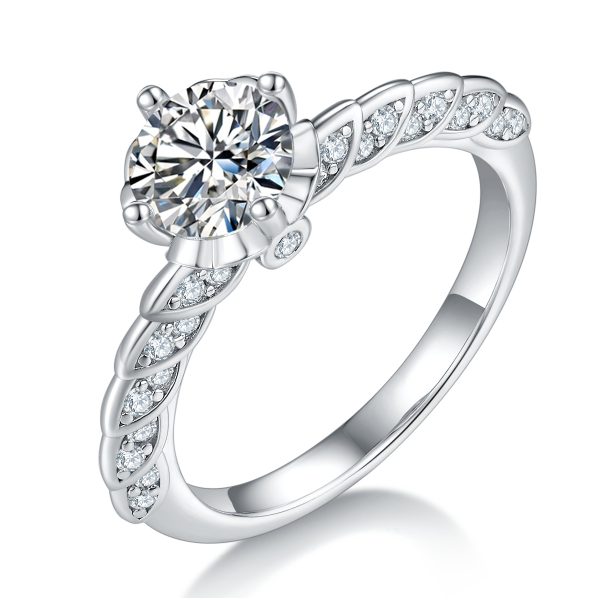 S925 Silver 1-carat Exquisite style zircon Ring 