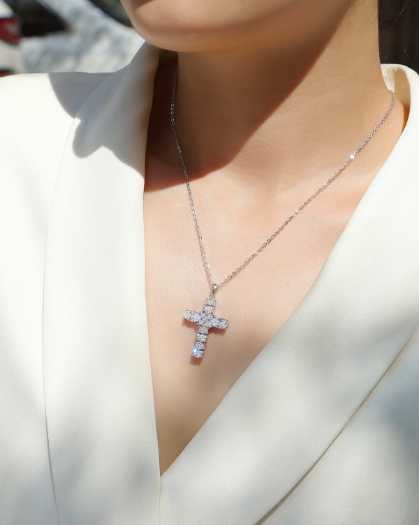 S925 SILVER cross Soul Guidance Necklace Pendant Set