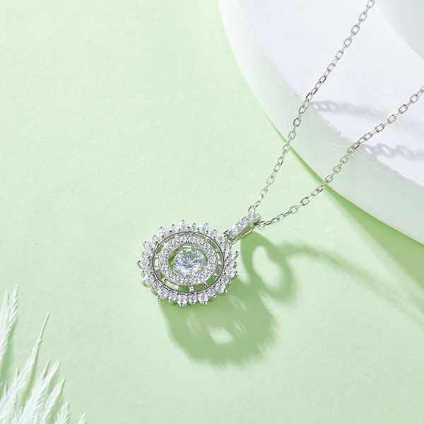 S925 Silver Round Necklace Pendant 2026