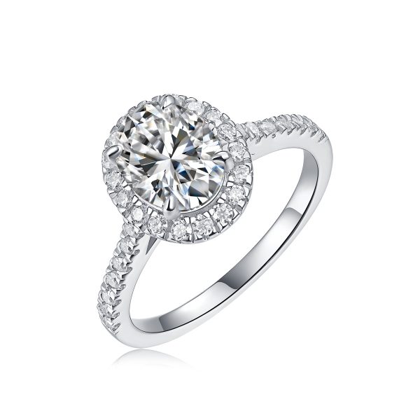 S925 Silver 1-carat women Audrey zircon Ring