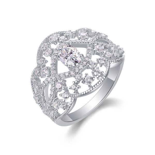 S925 Silver 1-carat zircon Moonlight Waltz Ring 