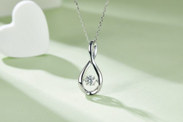S925 Silver Waterdrop Spiral Necklace Pendant 2026 II