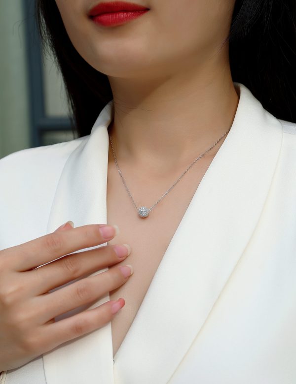 S925 Silver women Meet At This Moment Pendant Necklace Set
