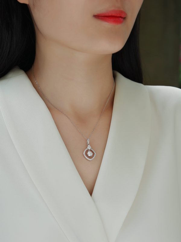S925 Silver Starlight Heart Language Pendant Necklace Set