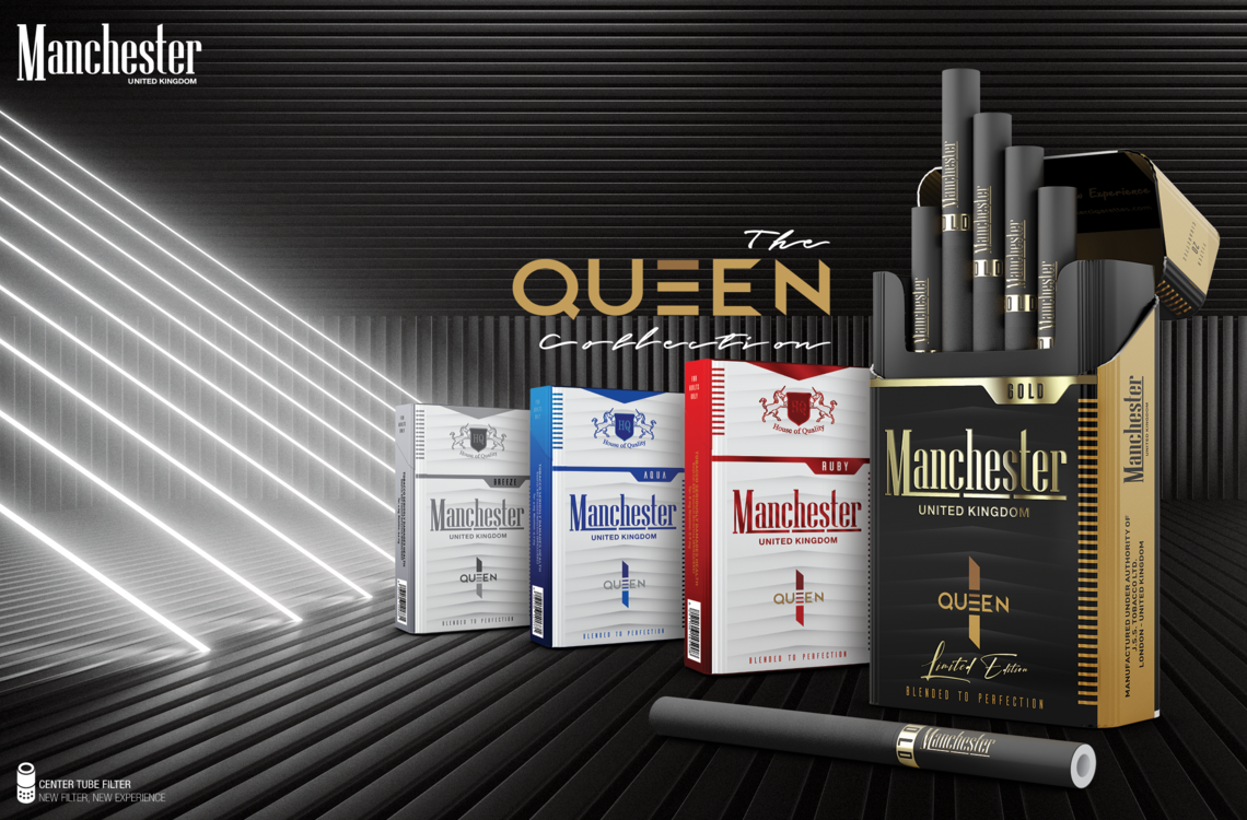 Manchester Queen Tube Filter Black Gold