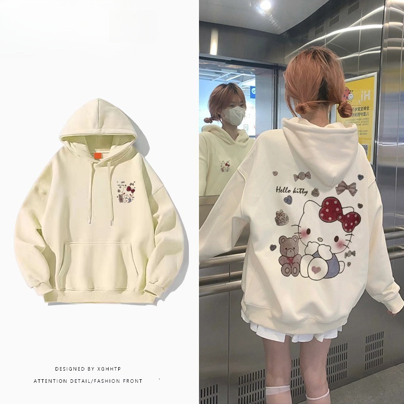 Hello Kitty凱蒂貓新款 親子情侶男女連帽衛衣