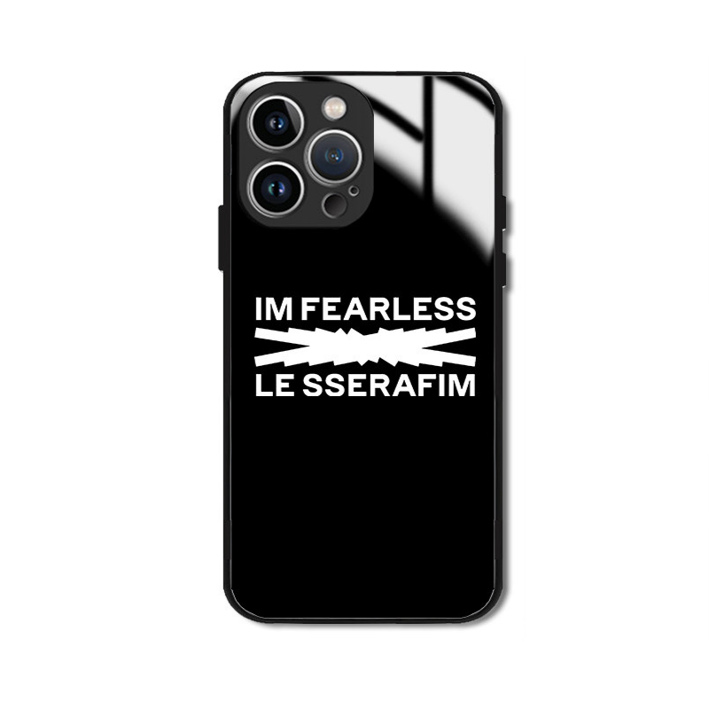 LE SSERAFIM 高清鋼化玻璃手機殼
