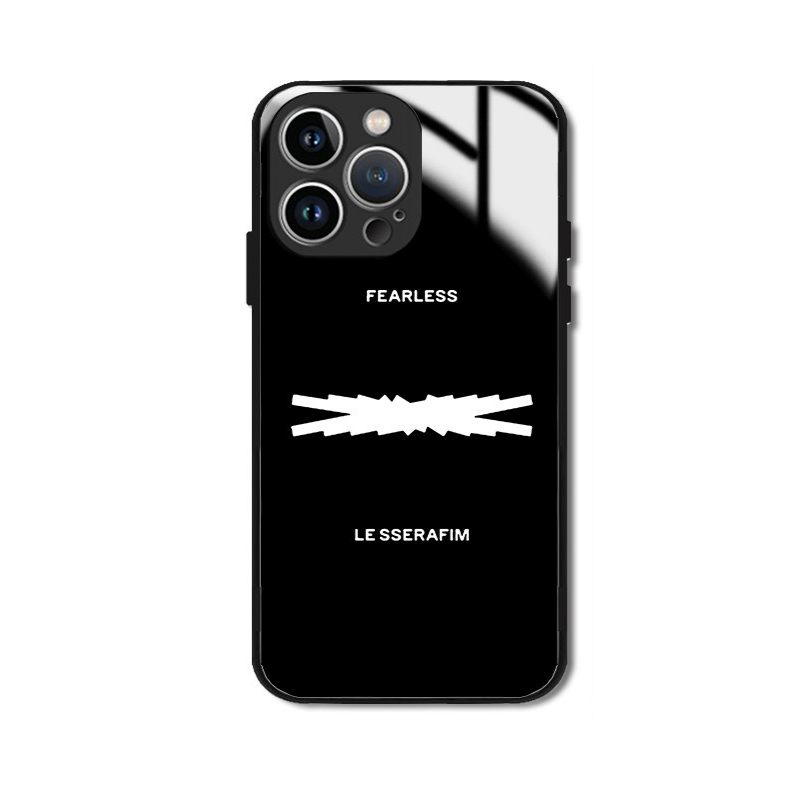 LE SSERAFIM 高清鋼化玻璃手機殼
