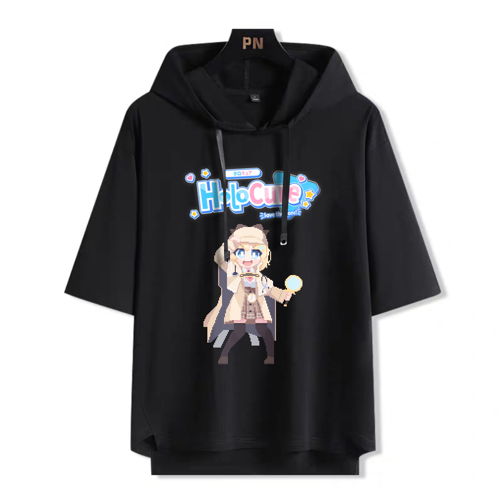 Vtuber HOLOLIVE 像素風 連帽短袖T恤