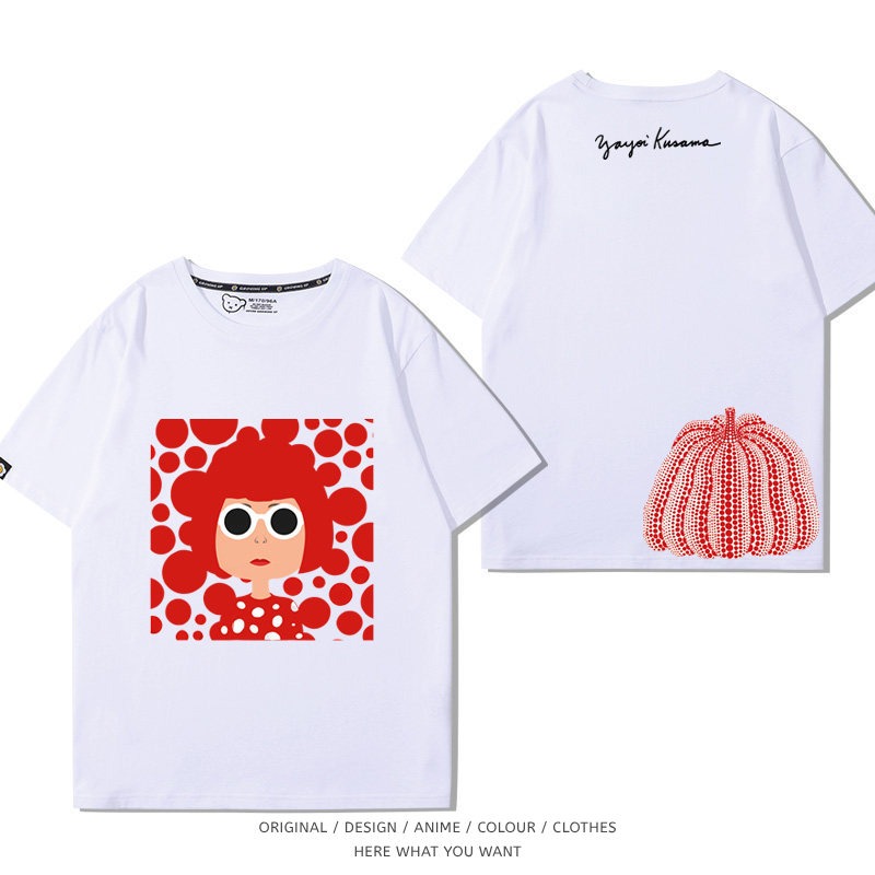 草間彌生波點藝術純棉短袖T恤
