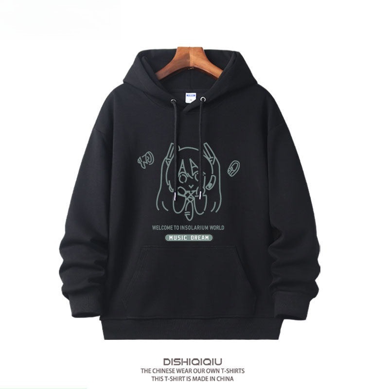 初音未來 聯名衛衣新款 親子情侶裝連帽衛衣
