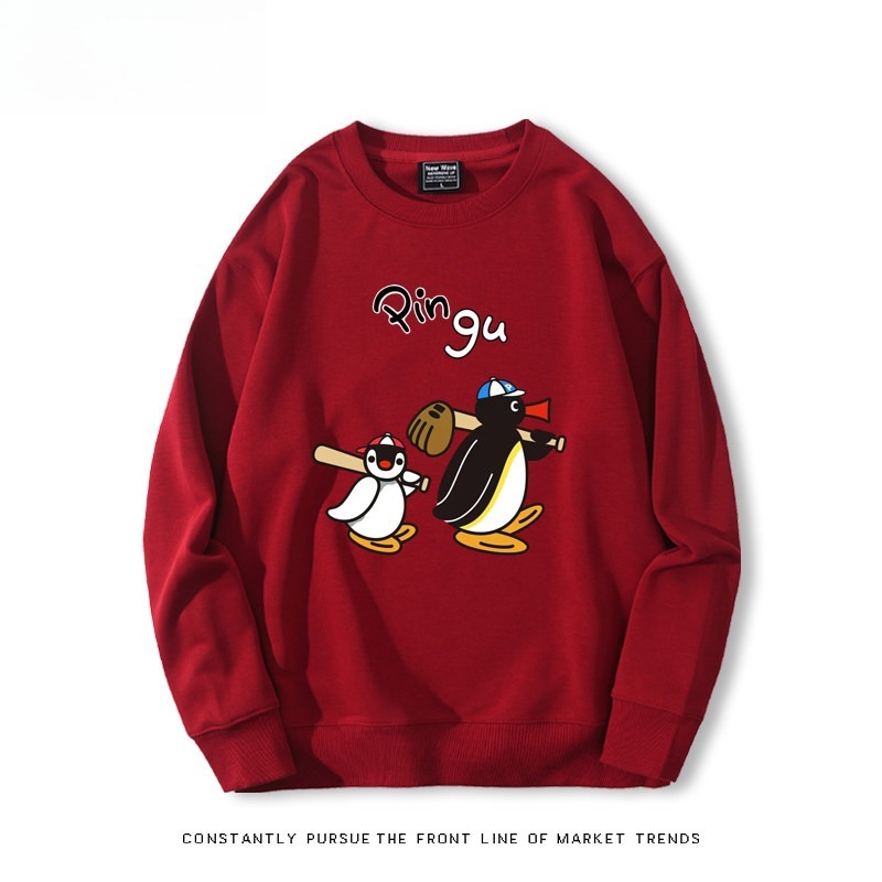 pingu 聯名親子情侶裝 圓領長袖