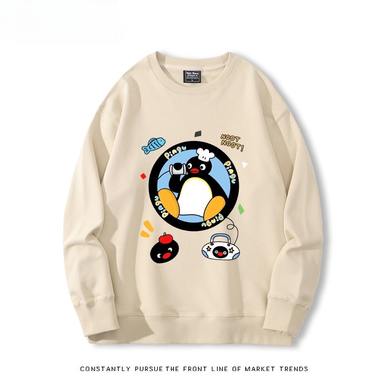 pingu 聯名親子情侶裝 圓領長袖