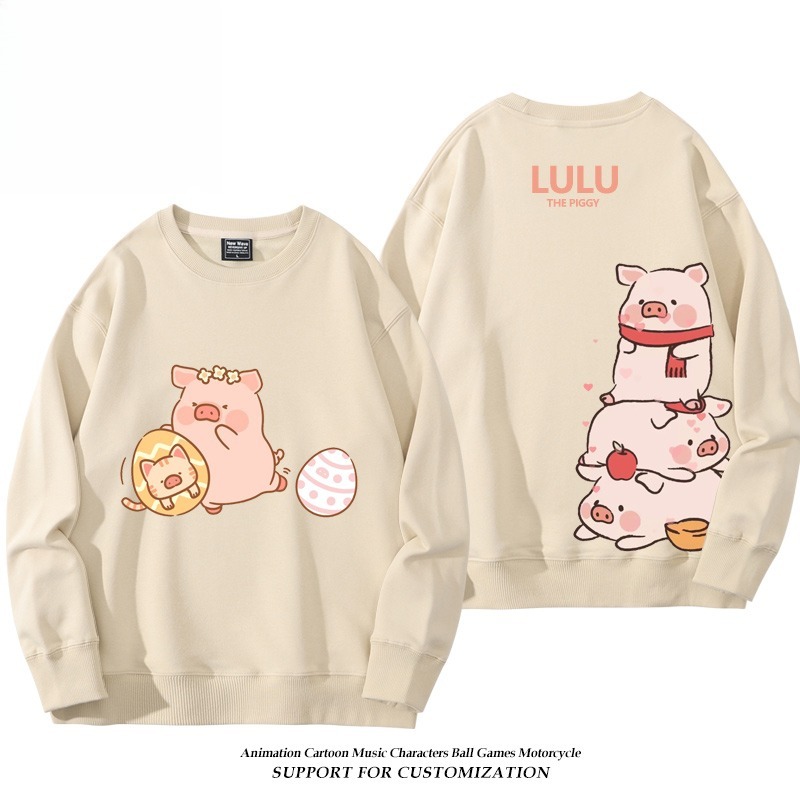 LuLu豬 聯名親子情侶裝 圓領長袖
