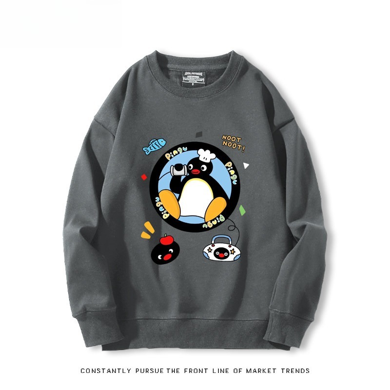 pingu 聯名親子情侶裝 圓領長袖