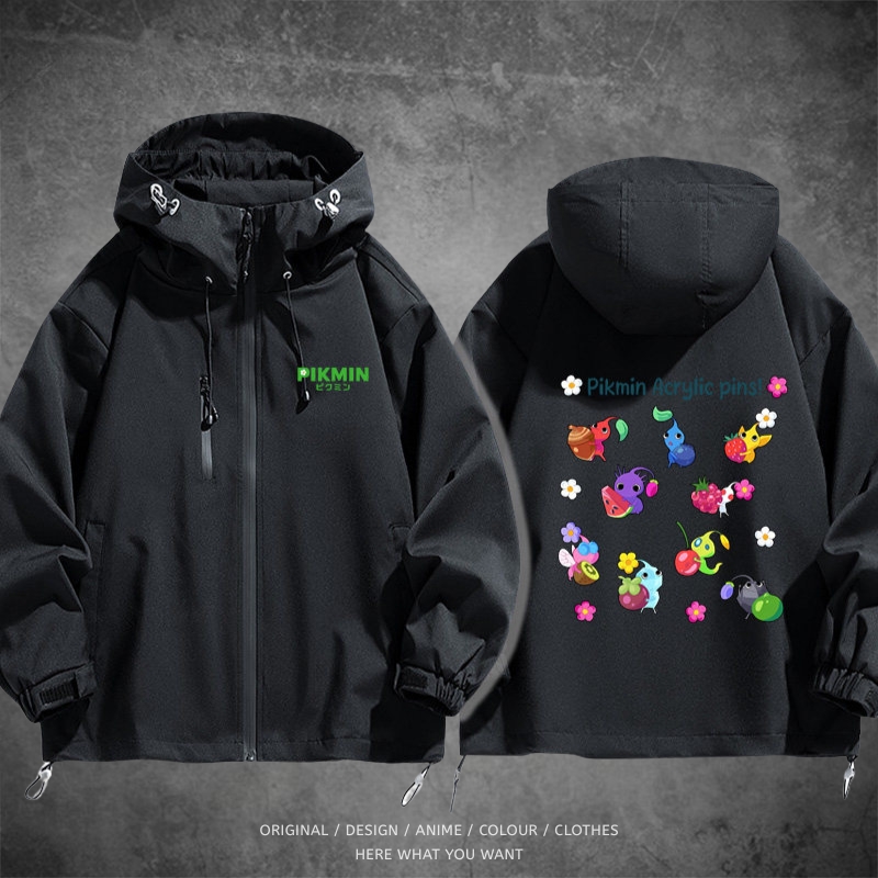 皮克敏 Pikmin 戶外機能防風防水衝鋒衣