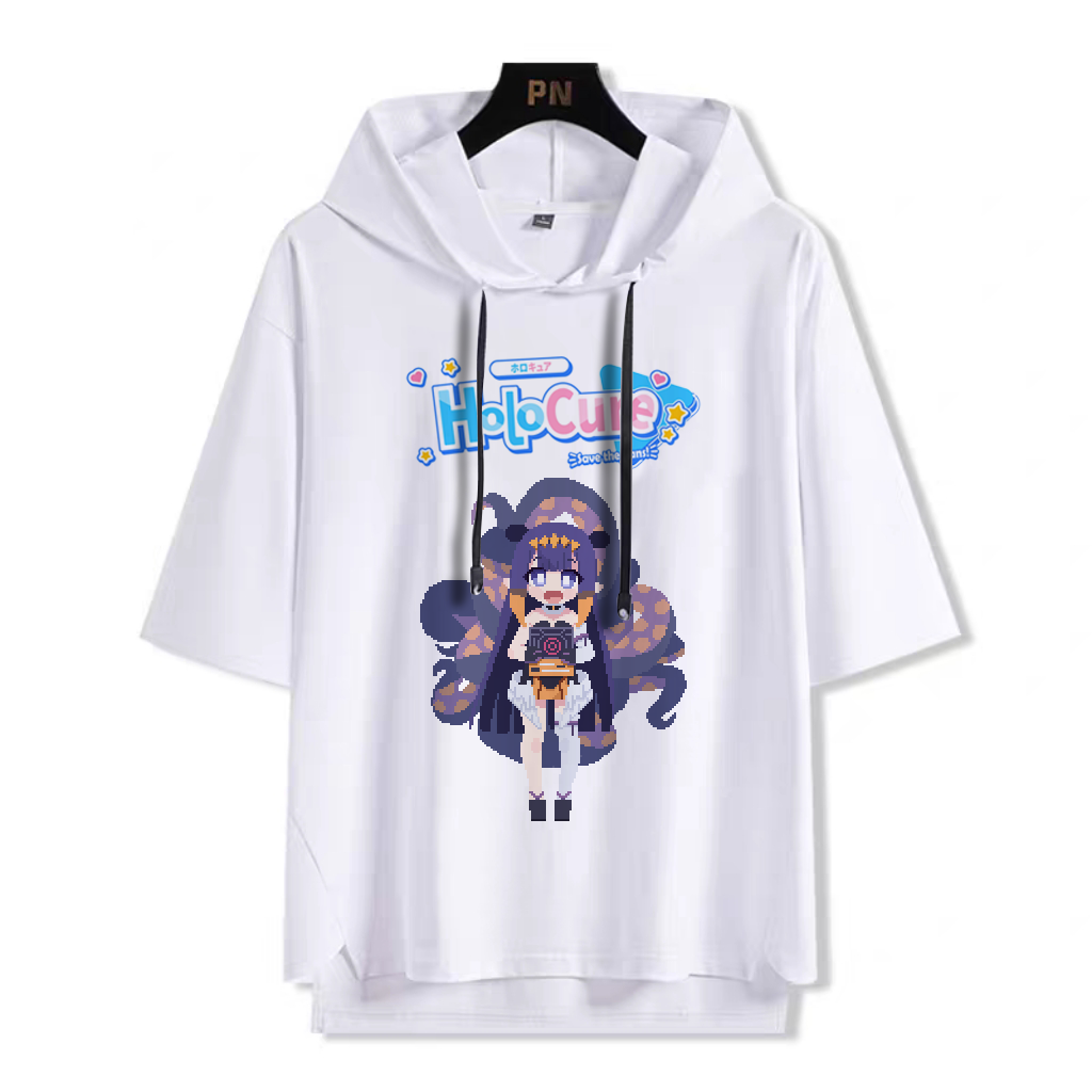 Vtuber HOLOLIVE 像素風 連帽短袖T恤