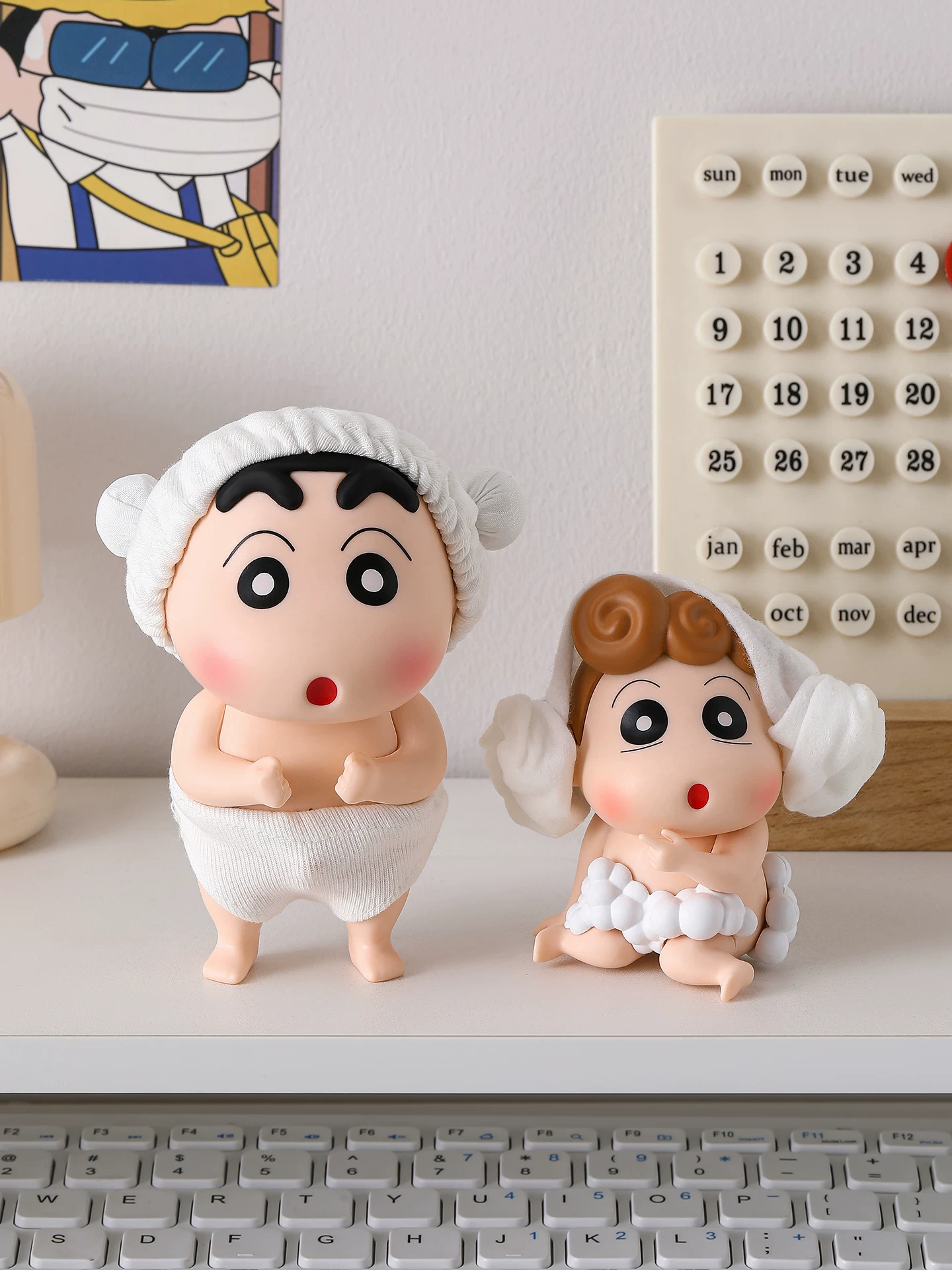 蠟筆小新 洗浴小新小葵 擺件