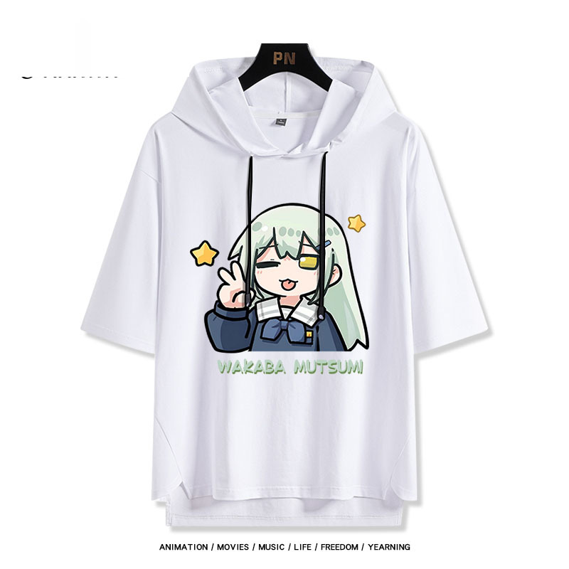BanG Dream! Ave Mujica 若葉睦 連帽短袖T恤-ZUIHANG SHOP