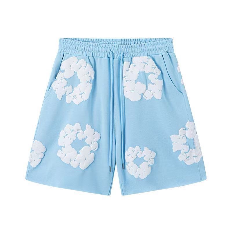 美式潮牌DENIM TEARS木棉花發泡滿印花春夏短袖