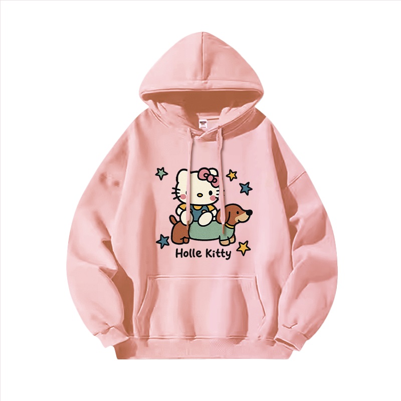 Hello Kitty凱蒂貓新款 親子情侶男女連帽衛衣