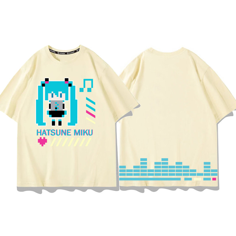 初音未來 2026親子情侶男女同款 印花短袖T恤