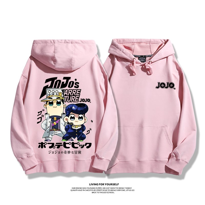 pop子與pipi美Xjojo奇妙冒險新款 親子情侶男女連帽衛衣