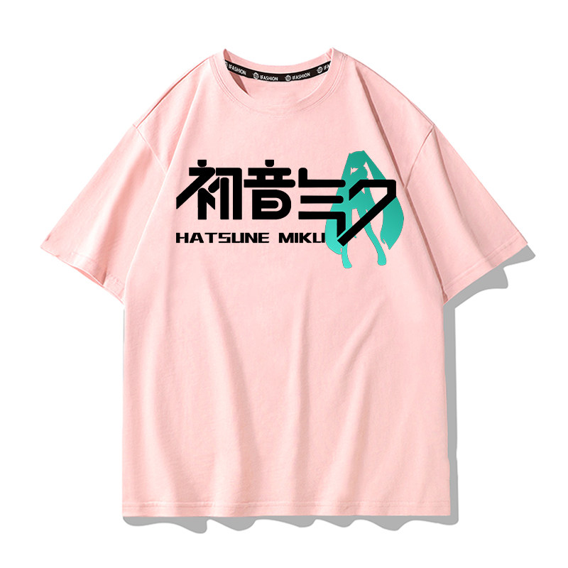 初音未來 2026親子情侶男女同款 印花短袖T恤