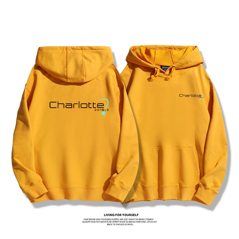 Charlotte友利奈緒 親子情侶男女連帽衛衣