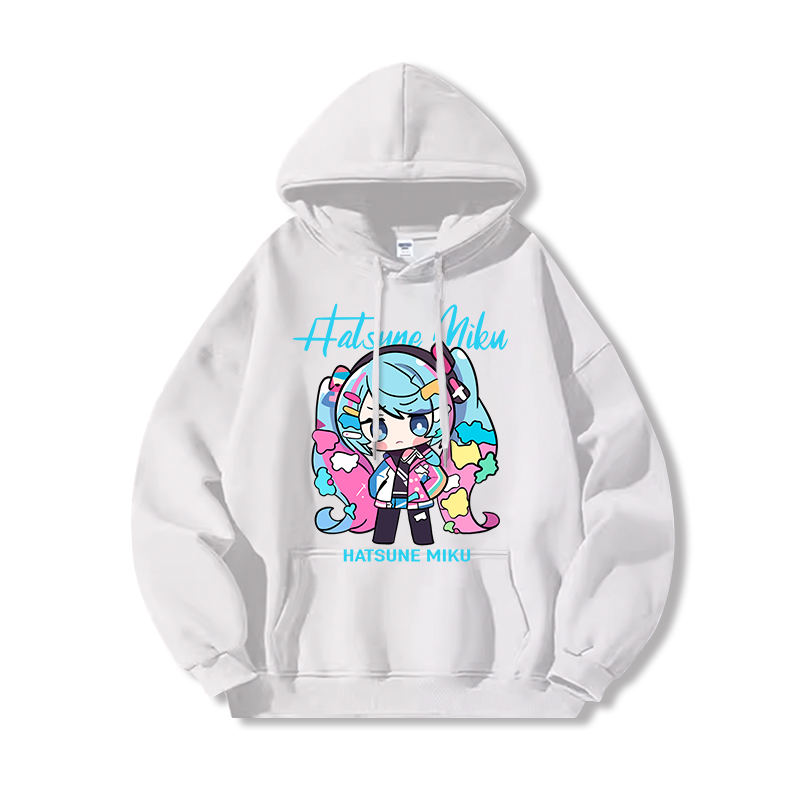 初音未來新款 親子情侶男女連帽衛衣
