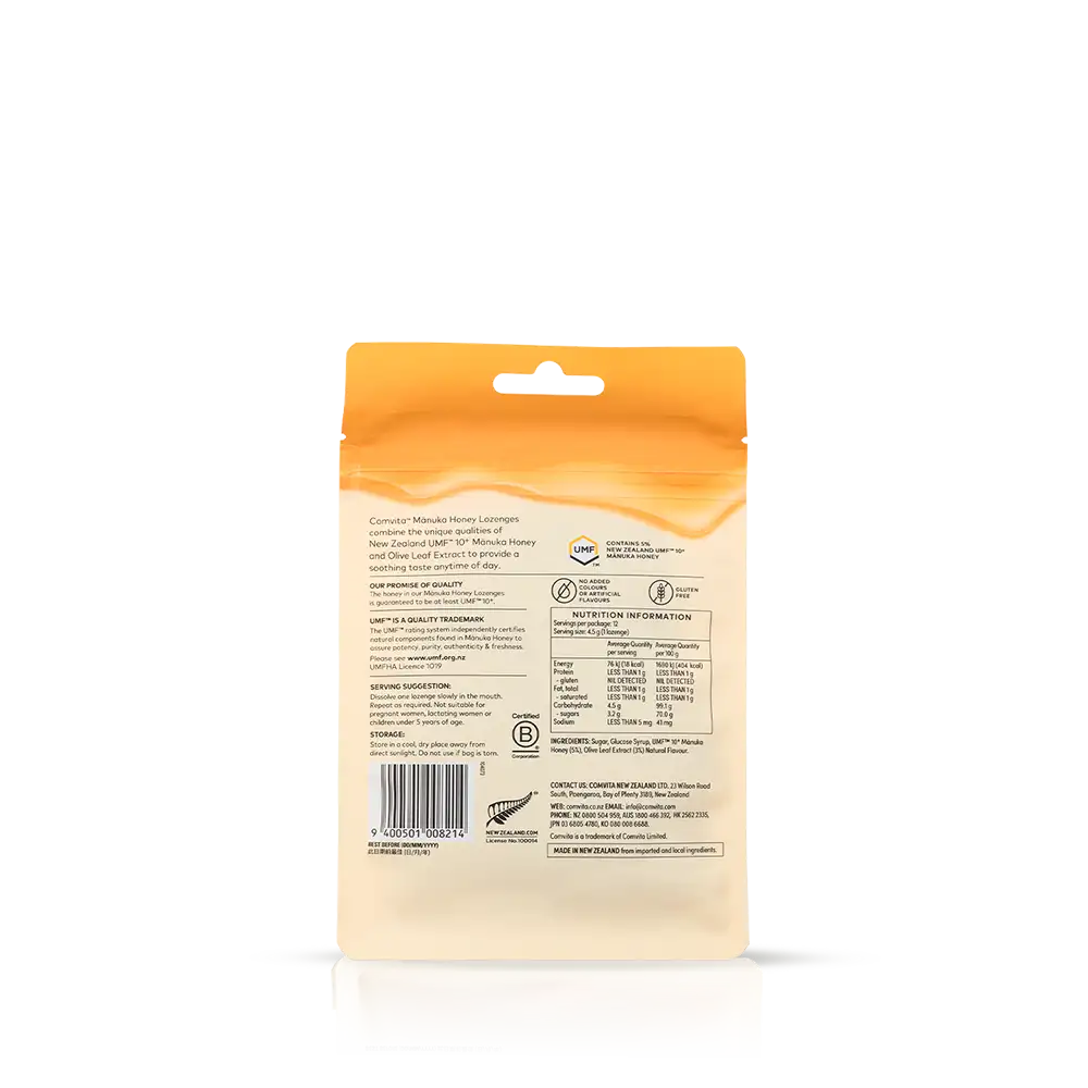 Mānuka Honey Lozenges Olive Leaf Extract
