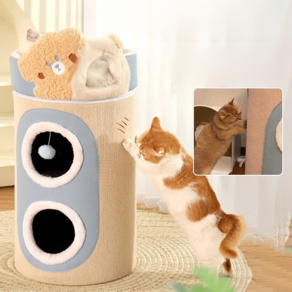 Cat climbing frame, cat nest, cat tree integrated