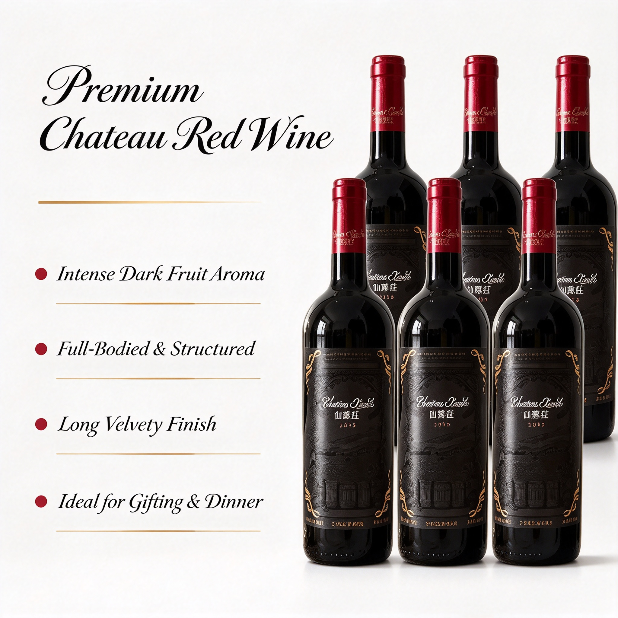 仙露堡 2018 年份乾紅葡萄酒 XianLu Castle Vintage 2018 Dry Red Wine莊園自釀 單寧絲滑 果香濃郁 750mlx6