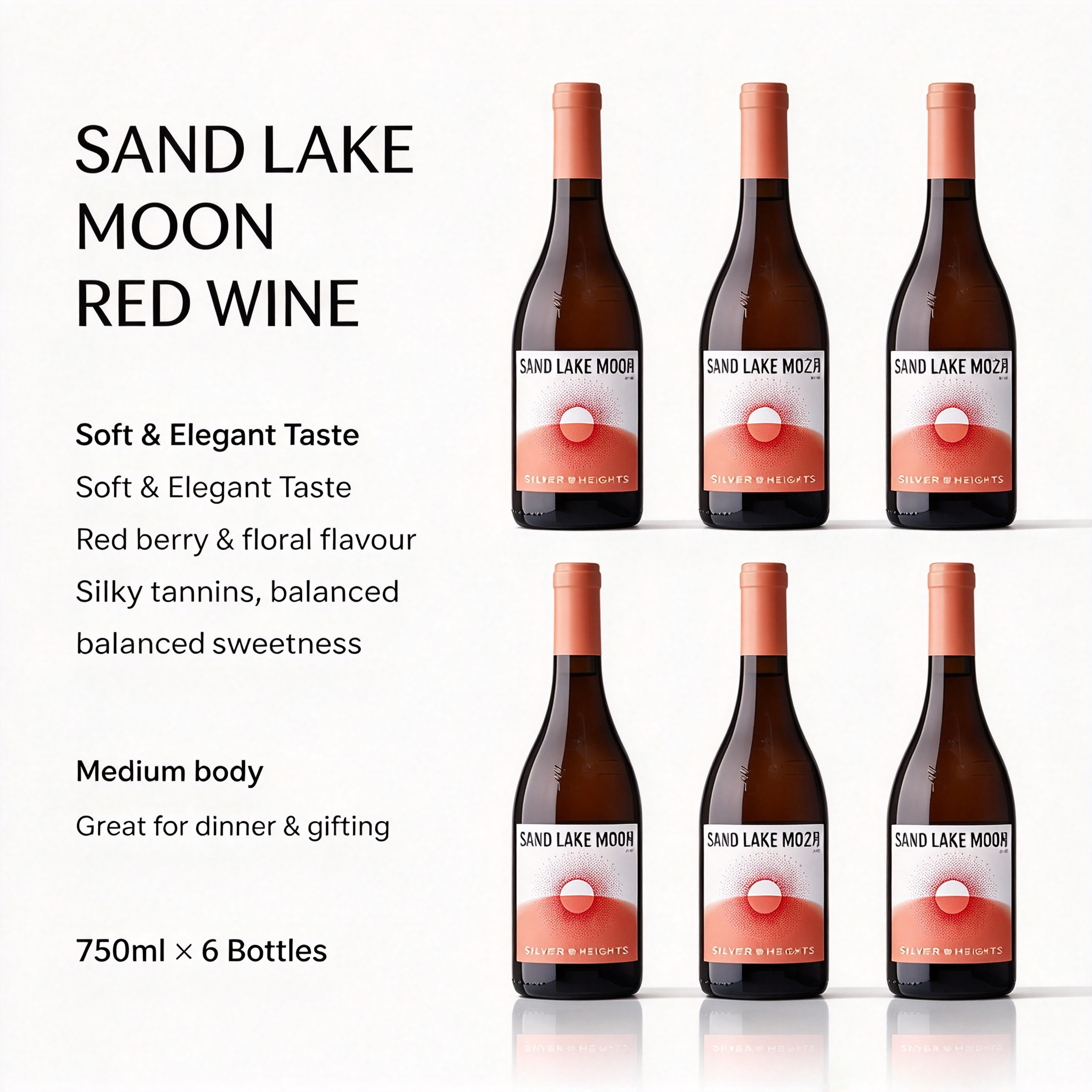 銀色高地沙湖之月橙葡萄酒 Silver Heights Sand Lake Moon Orange Wine｜寧夏賀蘭山東麓金山 11 度 濃郁柑橘橙皮花果香 礦感細緻單寧 有機橙酒 750ml