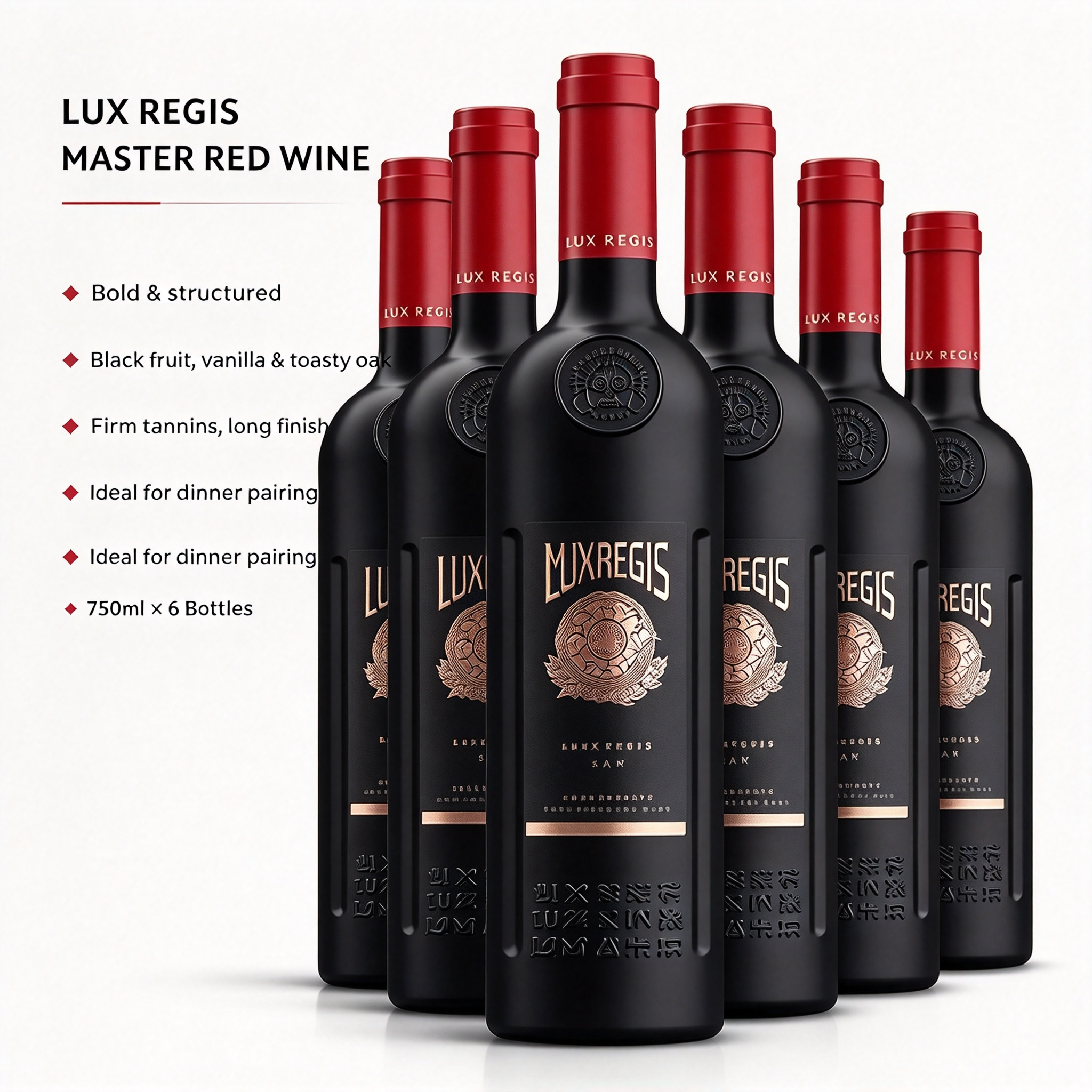 類人首優選地域瓊漿赤霞珠乾紅葡萄酒 Lux Regis Premium Terroir Nectar Cabernet Sauvignon Dry Red Wine寧夏賀蘭山東麓 13.5 度