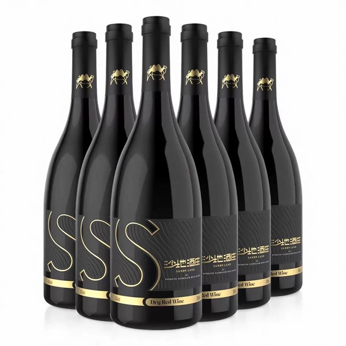 【國際金獎】沙地酒莊黑金 S 赤霞珠乾紅 750ml×6 瓶整箱｜新疆天山北麓 13.5% vol 乾紅 車厘子黑莓果香絲滑醇厚｜Sanyland Black Gold S Cabernet