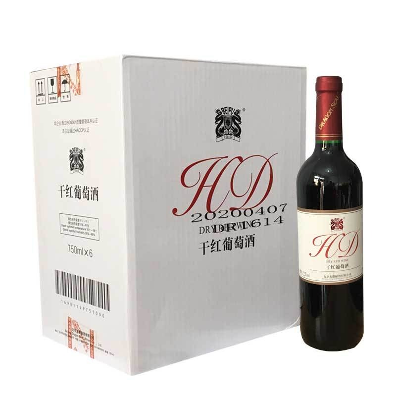 龍徽 HD 乾紅赤霞珠葡萄酒 Dragon Seal HD Cabernet Sauvignon Dry Red Wine｜河北懷來產區 12.5 度 黑櫻桃李子果香 單寧順滑經典國產紅酒 750ml*6 瓶