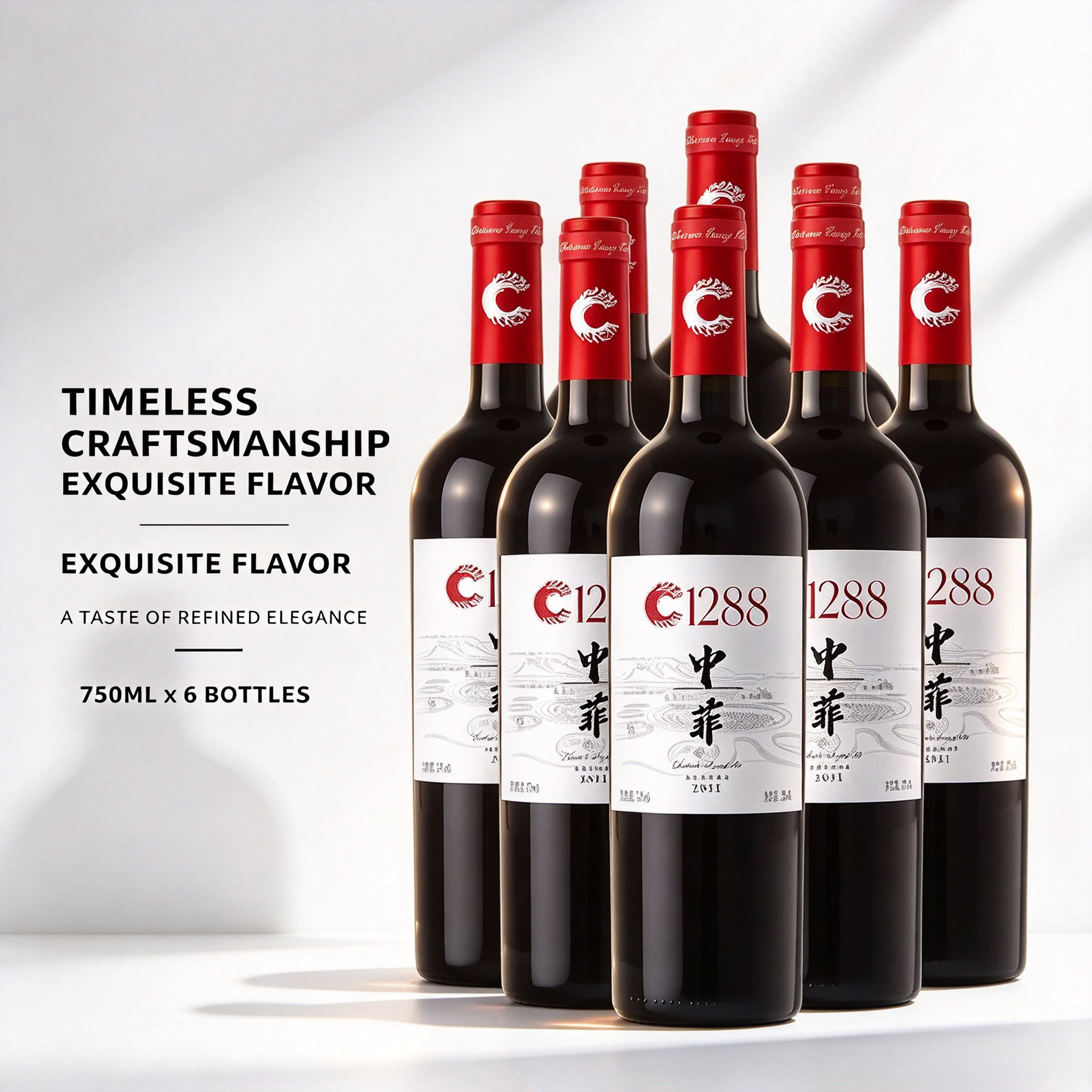 中菲 14° 新疆混釀乾紅葡萄酒 750ML×2 瓶 酒莊酒認證 Zhongfei 14° Xinjiang Blended Dry Red Wine