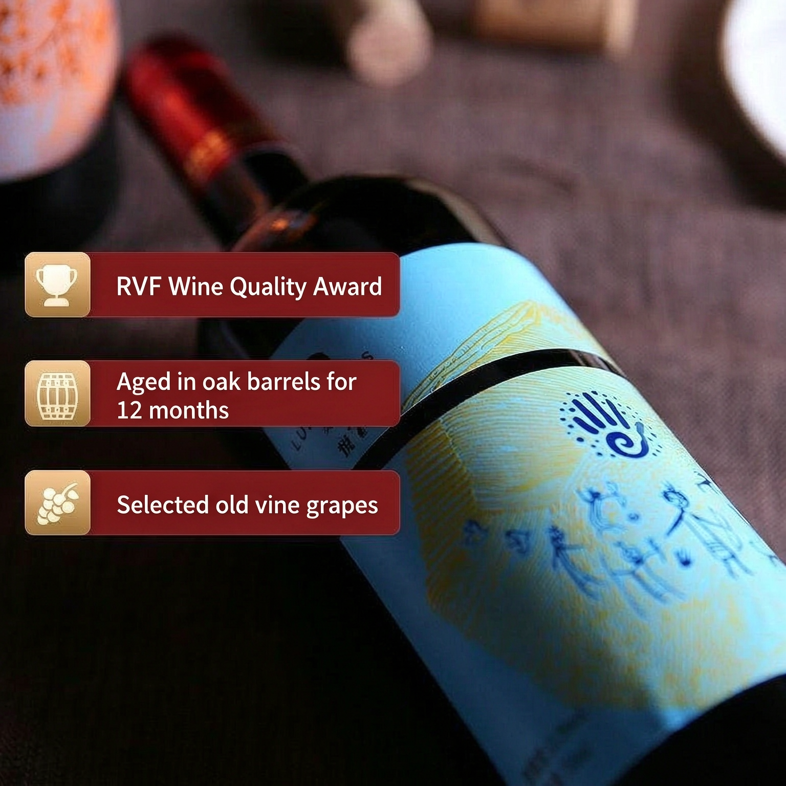 類人首悅 7 美樂赤霞珠乾紅葡萄酒750mL×6瓶 Lux Regis Yue7 Merlot Cabernet Sauvignon Dry Red Wine｜寧夏賀蘭山東麓 13 度